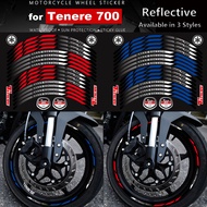 TENERE700 Motorcycle Accessories Wheel Stripes Sticker Rim Hub Reflective Decals For YAMAHA Tenere 700 18/21 Inch