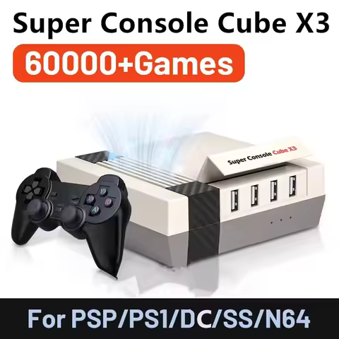 KINHANK Super Console Cube X3 Retro Game Console 60000 Games Support ARCADE/DC/SS/MAME Cooling Fun 8