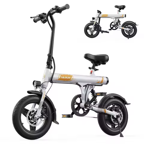 【1 Year Warranty】 Varun C14-1 Adult Electric Bike, 500W Peak Power, 36V 7.8Ah Battery, 14" Tire City