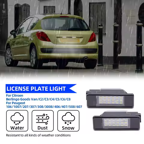 For Peugeot 106 1007 207 307 308 406 407 508 607 For Citroen Berlingo C2 C3 C4 C5 C6 C8 license plat