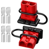 2PCS Anderson Connector Plug with Rubber Dustproof Cap 50A/120A/175A/350A Winch Electrical Power Cab