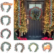 UMISTY Artificial Leaves Wreaths, Lifelike Hanging Wreath Christmas Eucalyptus Berries Rattan, Gift Party Supplies Fireplaces Ornaments Home Decoration Berry Vine