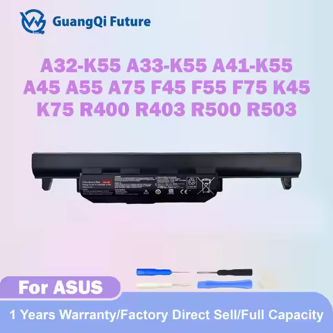A32-K55 47Wh 4400mAh New Laptop Battery for ASUS A33-K55 A41-K55 A45 A55 A75 F45 F55 F75 K45 K55 K75