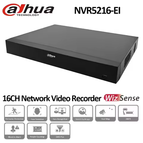 Original Dahua 16CH NVR NVR5216-EI 16 Channels WizSense Network Video Recorder P2P H.265 without POE