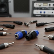 [pengtao05] 4 Pole Speaker Cable Plug to 65mm Converter Male to 14 Inch TS Female Adapter for Amplif