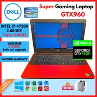 DELL Inspiron Intel I7-4200h/12gb ram/480gb ssd/15.6''hd Gtx960 Notebook Gaming Laptop