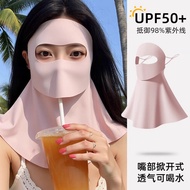 Water-drinking version of sunscreen face mask for women2025Neck-protecting, UV-resistant, breathable