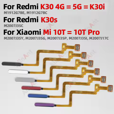 Home Side Power Button Touch ID Finger Scanner Fingerprint Sensor Flex Cable For Xiaomi Redmi K30 K3