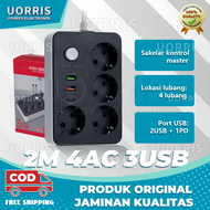 Traveling USB Port Power Strip Stop Kontak Colokan Multiguna Multifungsi Kabel Power Socket High Qua