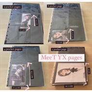 [SG in stocks] MeeT YX 1 / 2 / 4 / 8 /9 pocket pages PP photocard kpop sleeves 11 holes