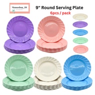Mamashop 6pcs 9"Serving Plate/ PP Plate/ Kenduri Plate/ Pinggan Plastik/ Kuah Pinggan Deep Plate 9in