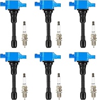 Ignition Coil Pack + Iridium Spark Plugs for Infiniti EX35 FX35 G25 G35 JX35 M35 M35H Q50 Q70 QX60 N