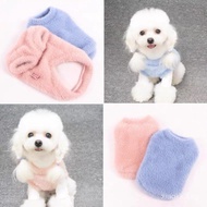 Fluffy Vest Winter Outfit Teddy Pet Cat Clothes Pet Cat Winter Outfit French Bulldog Puppy Clothes S