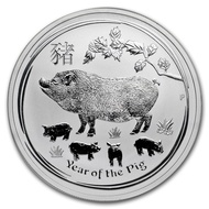 2019 Perth Mint Australia Lunar Pig 1 oz .9999 Silver Coin BU (Series II) 1oz
