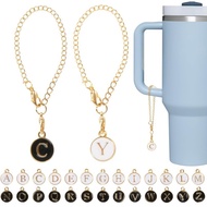 Letter Charm Accessories for Stanley Cup, Initial Personalized Tumbler Letter Charm, Adjustable Hand