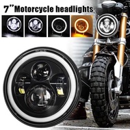 Led Wrangler Eyes Angle 7 Ring Headlights Daytime Motorcycle Inch