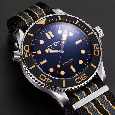 Octopus Men Automatic Watch 42mm Mechanical Wristwatch Diver 30ATM Waterproof Luminous PT5000 Cerami