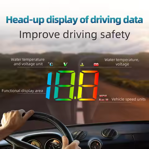 M4 Car HUD Head Up Display OBD2 Overspeed Warning Auto Electronic Water Temperature Voltage RPM Spee