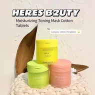 HERES B2UTY Centella Asiatica Moisturizing Toner Mask Cotton Pads Lazy Wet Pack 70 Pieces