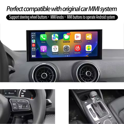 8.3 to 12.3 touch screen Android Auto for Audi Q2 mib2 stereo wireless CarPlay backup cameras WiFi A