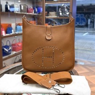 95%NEW USED HERMES EVELYNE 33 金棕色銀扣TC皮 GOLD #E33 #愛馬仕伊芙琳
