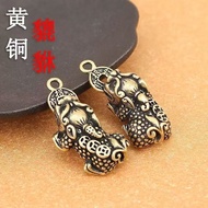 Brass Lucky Fortune Lucky Pixiu Creative Keychain Pendant Car Unique Lucky Car Key Bag Jewelry 25.9.