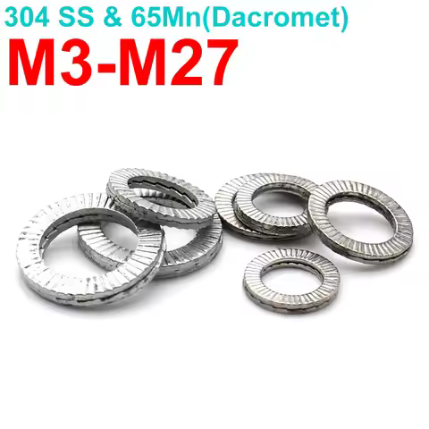 Wedge Lock Washer Self Locking Anti Loosening Washers 304 Stainless Steel 65Mn Dacromet M3 M4 M5 M6 
