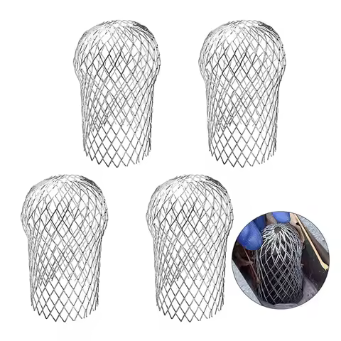 【CLEARANCE】4 Pcs Gutter Downspout Guards 3.5 Inch Aluminum Leaf Filter Strainer Expandable Gutter Do