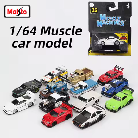 Maisto 1:64 Ferrari Ford Chevrolet Shelby Buick Toyota Audi Nissan Muscle Vehicle Set Series Die Cas