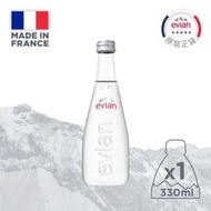 EVIAN 礦泉水全新未拆與空瓶玻璃瓶 依雲天然礦泉水 330ml