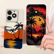 For ITEL A50 A50C A667L A669L Lens Protective Casing ItelA50 ItelA50C Fashion Dusk Beach Painting So