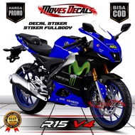 HITAM R15 V4 Full Body Sticker Decal with Movistar Motif, Blue and Black
