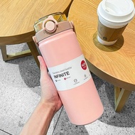 1L/1.2L Large Capacity Thermo Bottle With Straw Stainless Steel Thermal Water Bottle Keep Cold And H
