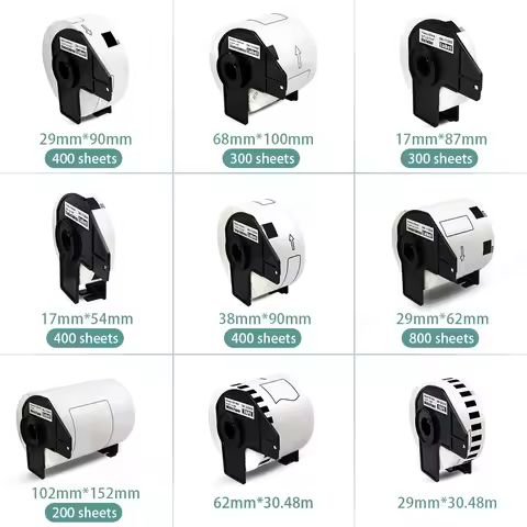 Thermal Label Printer Paper Label Roll DK 22205 22210 11208 11209 11201 DK11202 DK11204 Compatible B