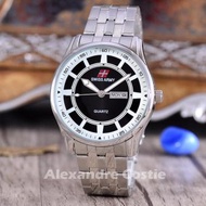 Swiss Army - Jam Tangan Pria - Silver - Black Dial - Stainless Steel Band - SA-RT-3381-T/H-SB