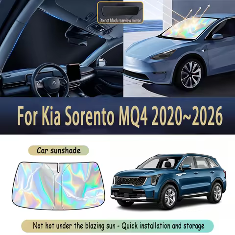 Car Front Windshield Sunshade For Kia Sorento MQ4 2020~2026 2025 2024 Windshield Sunshade Cover Anti