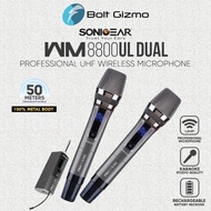 SonicGear WM 8800UL Dual Professional Handheld UHF Wireless Microphone 50m Transmission Distance WM8800UL