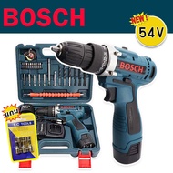 Bosch สว่านไร้สาย  54V (10 mm.) 2 ระบบ แถมฟรี บล็อกยิงหลังคา พร้อมกระเป๋าจัดเก็บคุณภาพดี เครื่องมือช