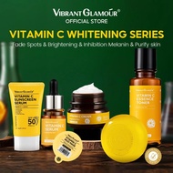VIBRANT GLAMOUR Vitamin C Whitening Facial Essence Toner Serum Cream Fading Dark Spots Reduce Melasm