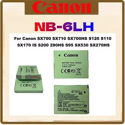 NB-6LH NB-6L 1060mAh Battery For Canon SX700 SX710 SX700HS S120 S110 SX170 IS S200 280HS S95 SX530 S