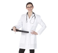 Women's Lab Coat White Long Sleeve Uniform Lab Coats Cotton Polyester Laboratory Doctor Nurse Coat