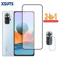2-in-1Tempered Glass Xiaomi Redmi Note 10 10S 9s 9 9T Pro Max 9A 9C 4G 5G Clear Screen Protector Soft Camera Lens Film