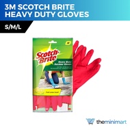 3M Scotch Brite Heavy Duty Gloves/Aloe Vera Coated Hand Rubber Gloves - Sizes S-L
