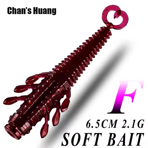 Chan's Huang 8PCS / BAG Floating Artificial Soft Bait 6.5CM 2.1G Silicone Worm Wobblers Walleye Perc
