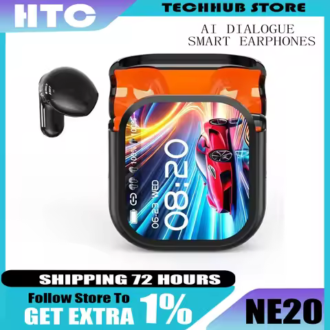 HTC NE20 Bluetooth V6.0 Earphones TWS Sports Wireless Headphones AI Translator Earbuds In-Ear Noise