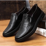 Gio Saverino Men's Black Loafers Louis Black Shoes