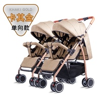 ‍🚢Twin Baby Stroller Lightweight High Landscape Portable Sitting Lying Split Two Baby Stroller Foldable Universal