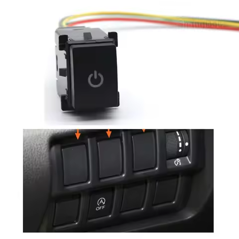 1PC Auto LED Light Power Supply On Off Switch Push Button Switch Retrofit Switch For Subaru Forester