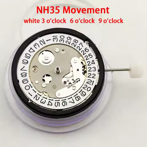 China NH35 Movement NH35 Automatic Mechanical Movement High Accuracy 24 Jewels Mod Watch At 3/6/9 o'