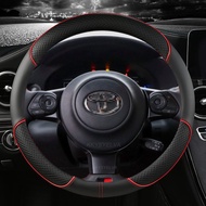 PU Leather Car Steering Wheel Cover For Toyota 86 GT86 2016-2021 Yaris 2016-2019 Subaru BRZ 2016-2022 Scion FRS Auto Acc